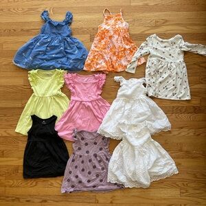 Bundle of 9 Girl dresses